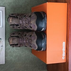 Northside Leather Waterproof Hiking Work Boots Tan Dark Honey Mens 12 NEW In Box